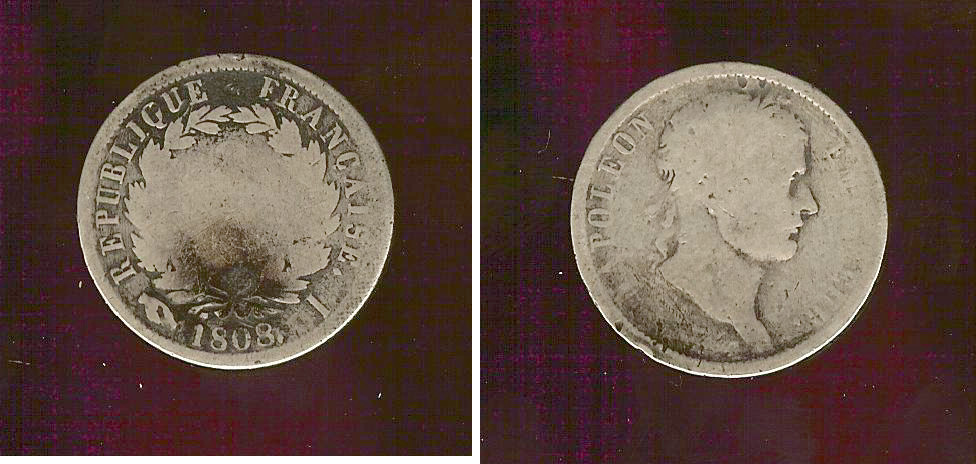 2 francs Napoleon 1er 1808I VG